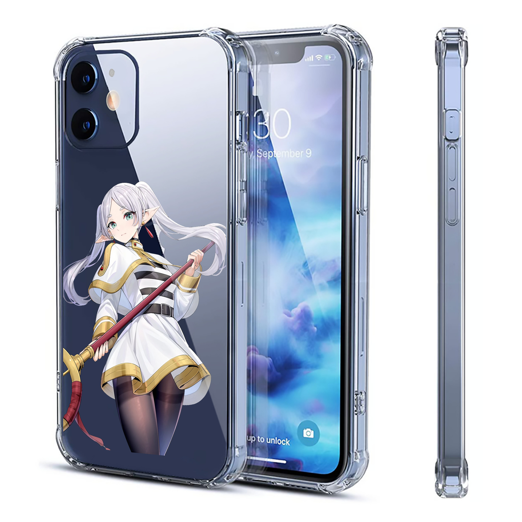 （画像用） 葬送のフリーレン Frieren 【iPhone 12シリーズ対応】透明スマホケース（クリアソフトケース）